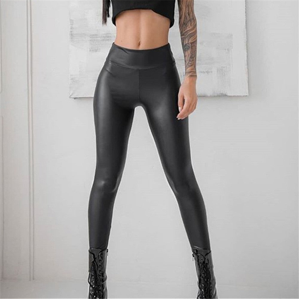 New 1pcs PU Leather Pants Women Clothes Long — product photo 2 of 3