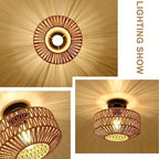 Ceiling Lights Rattan Chandelier Light Fixture Hand Woven — product photo 4 of 6