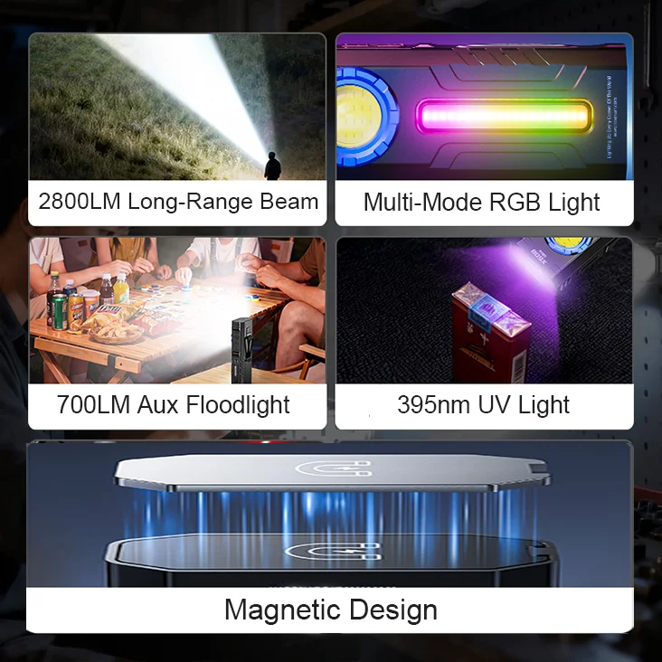 Warsun X608 Flashlight Ultra Bright Rechargeable Torch Multi-functional — product photo 3 of 6