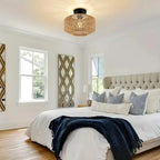 Ceiling Lights Rattan Chandelier Light Fixture Hand Woven — product photo 2 of 6