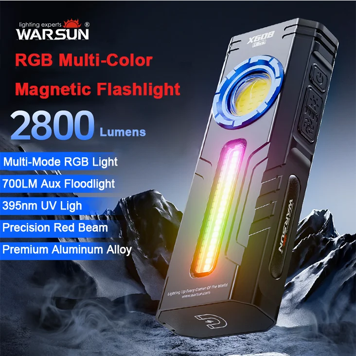 Warsun X608 Flashlight Ultra Bright Rechargeable Torch Multi-functional — product photo 2 of 6