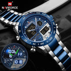 NAVIFORCE Digital Watches for Men Luxury Stainless Steel — product photo 2 of 6