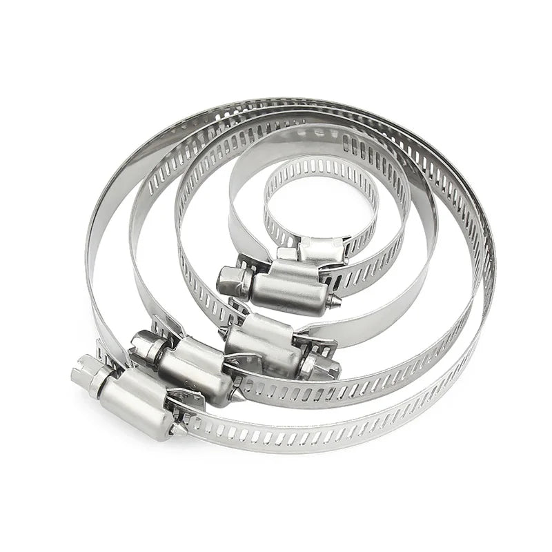 4pcs 304 Stainless Steel Hose Clamp Adjustable 6-12-27-63mm — product photo 3 of 6