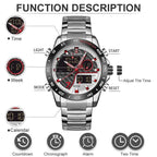 NAVIFORCE Men Luminous Waterproof Digital Watch LED Sport — product photo 5 of 6