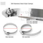 4pcs 304 Stainless Steel Hose Clamp Adjustable 6-12-27-63mm — product photo 6 of 6