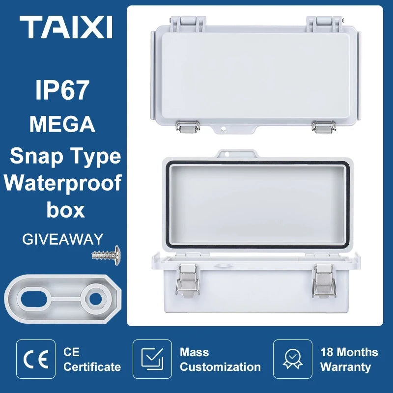 ABS Waterproof Plastic Enclosure With Hasp Electrical Distribution — main product photo
