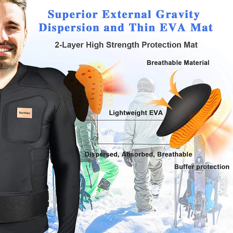 BenKen Professional Ski Protector Skiing Anti-Collision Sports Shirts — product photo 2 of 6