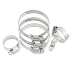 4pcs 304 Stainless Steel Hose Clamp Adjustable 6-12-27-63mm — main product photo