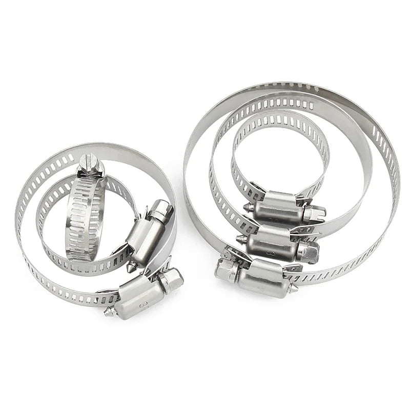 4pcs 304 Stainless Steel Hose Clamp Adjustable 6-12-27-63mm — product photo 5 of 6
