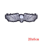 Pulaqi Punk Big Skull Motorcycle Iron On Embroidered — product photo 2 of 6