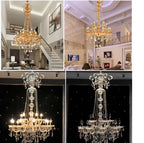 Luxury 15-Arm Chandelier 150cm Gold Silver K9 Crystal — product photo 3 of 6