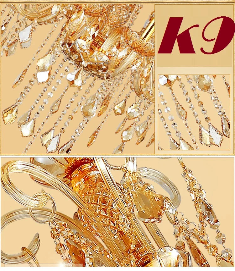 Luxury 15-Arm Chandelier 150cm Gold Silver K9 Crystal — product photo 6 of 6
