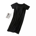 Fdfklak Nightgowns Women Short Sleeve Modal Cotton Sleepwear — product photo 5 of 6