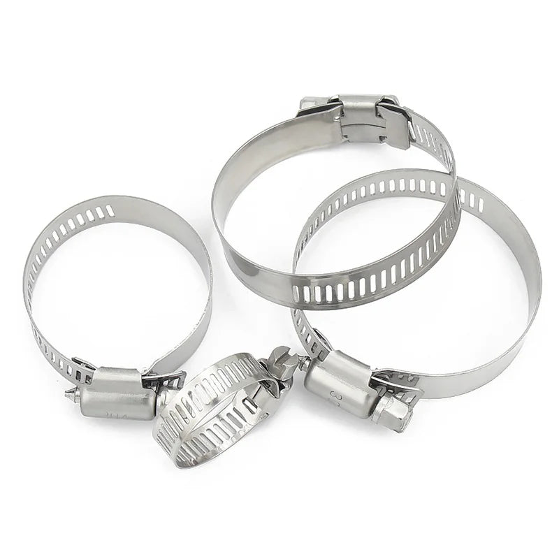 4pcs 304 Stainless Steel Hose Clamp Adjustable 6-12-27-63mm — product photo 2 of 6