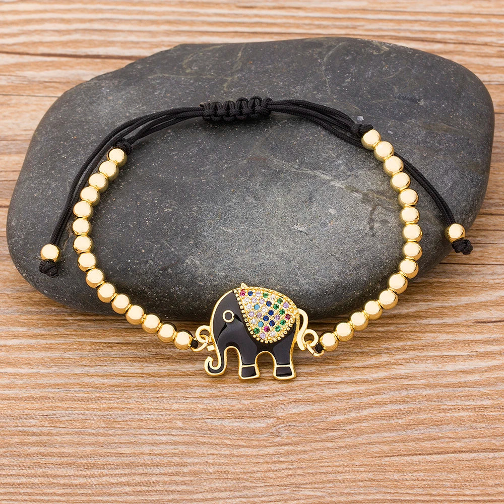 Nidin New Design Red/Blue/Black Colors Elephant Bracelet Copper — product photo 4 of 6