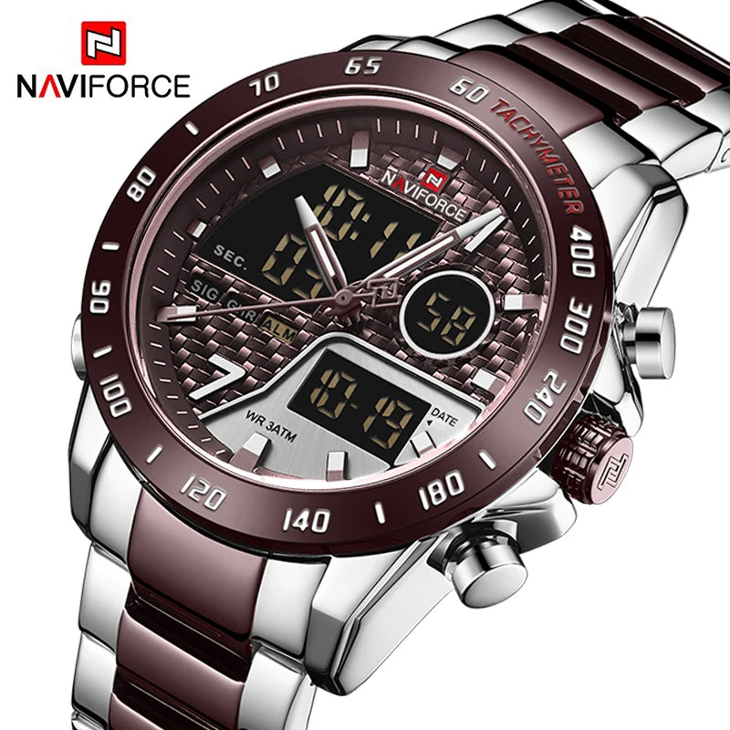 NAVIFORCE Men Luminous Waterproof Digital Watch LED Sport — product photo 4 of 6