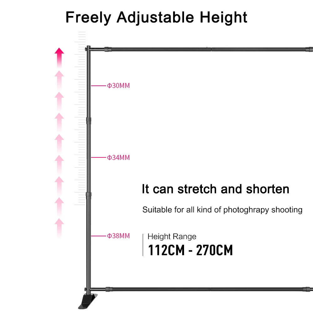 SH Double-Crossbar Backdrop Background Stand Frame Support System — product photo 5 of 6