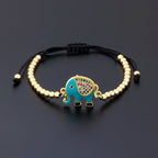 Nidin New Design Red/Blue/Black Colors Elephant Bracelet Copper — main product photo