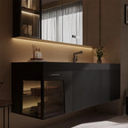 Oak Bathroom Vanity And Washbasin Combination Integrated Seamless — product photo 3 of 6