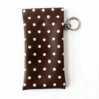 Polka Dot Eyeglass Bag Leather Automatic Closure Sunglasses — product photo 2 of 6