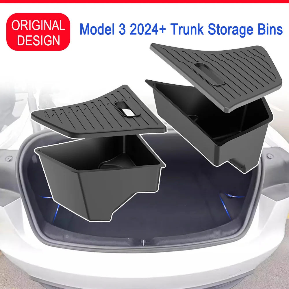 Rear Trunk Storage Bins for Tesla Model 3 — product photo 2 of 6