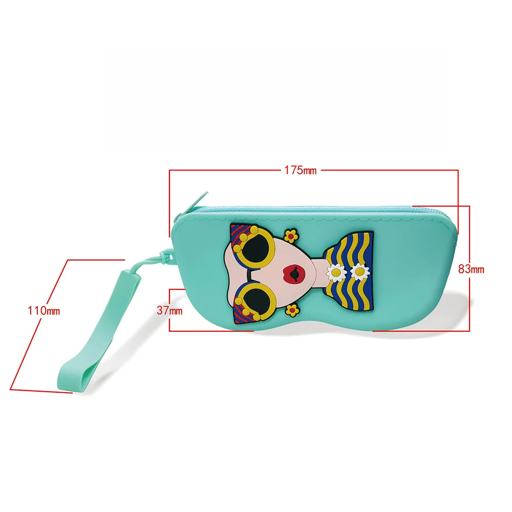 Cartoon-Style Silicone Sunglasses Bag Fashion Ladies Eyewear Storage — product photo 6 of 6