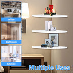 3Pcs Wall Mounted Decorative Shelf White Corner Rack — product photo 5 of 6