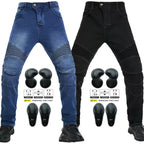 Motorcycle Blue Pants Black Men Jeans Motocross Road — main product photo