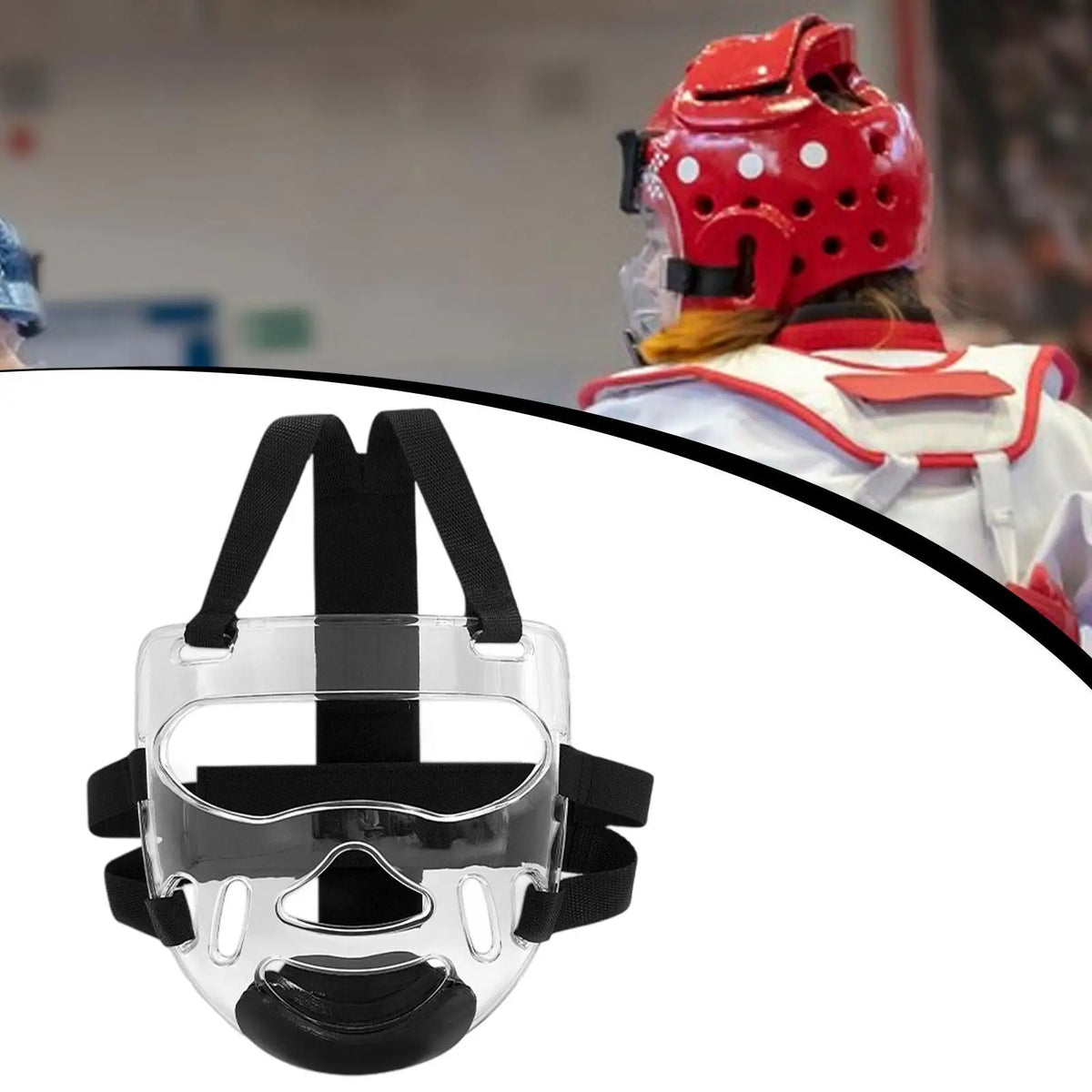 Transparent Taekwondo Mask Face Guard Safety Cover for — product photo 4 of 6