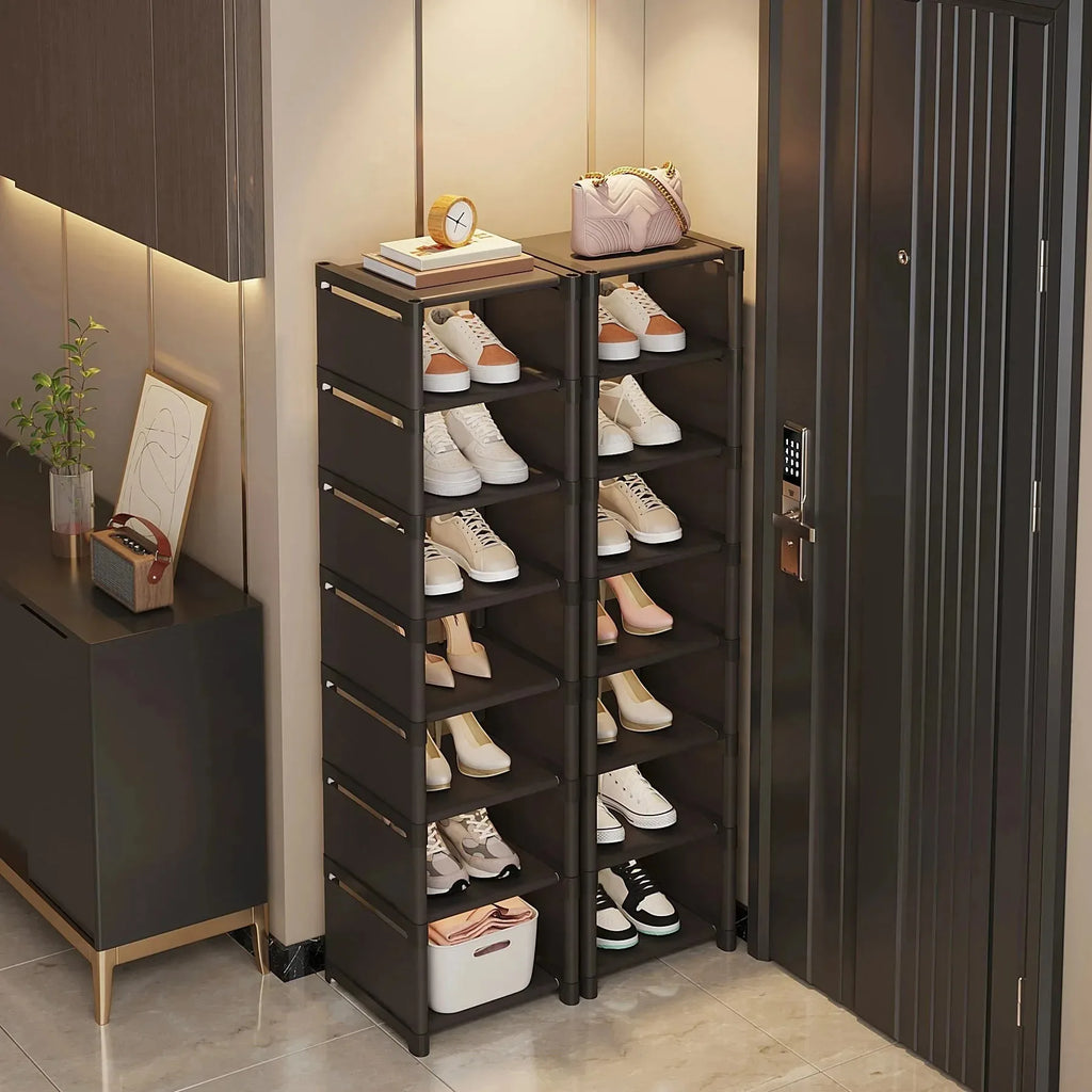 Stackable Shoe Rack Organizer Non-Woven Fabric Space Saving — product photo 2 of 6