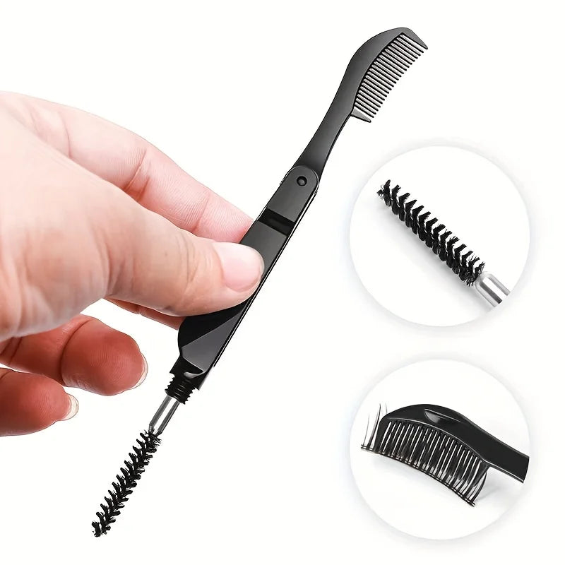 Foldable Eyelash Comb & Eyebrow Brush — main product photo