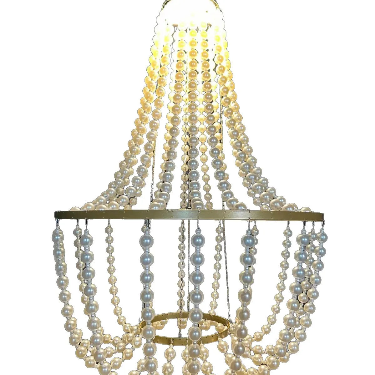 wedding hall European wrought iron pearl chandelier ceiling — product photo 5 of 5