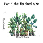 Tropical Potted Plant Wall Stickers for Living Room — product photo 3 of 6