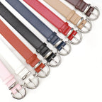 Solid Color PU Belts for Women 100cm Versatile — product photo 4 of 6