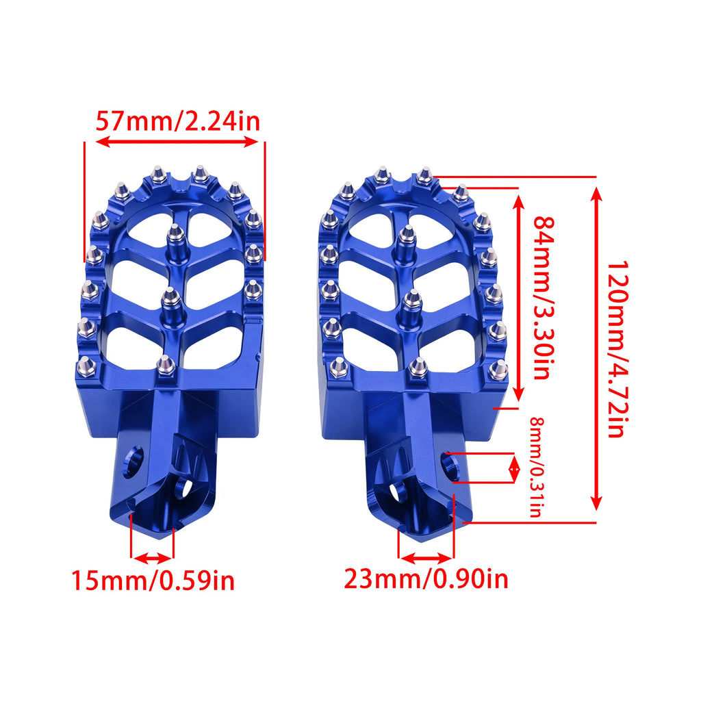 Motorcycle CNC Foot Pegs Pedal Anti-Slip Footrest Aluminum — product photo 2 of 6