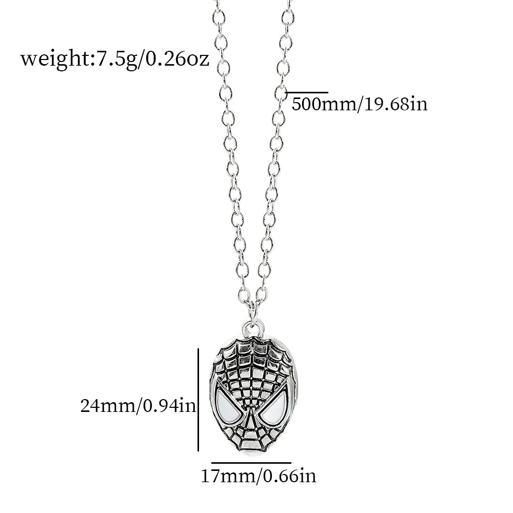 Superhero Spiderman Mask Pendant Necklace Fashion Cool Movie — product photo 6 of 6