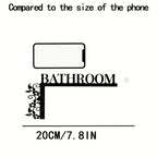 [1pc Metal Door Sign] 1pc Elegant Metal Bathroom — product photo 2 of 6