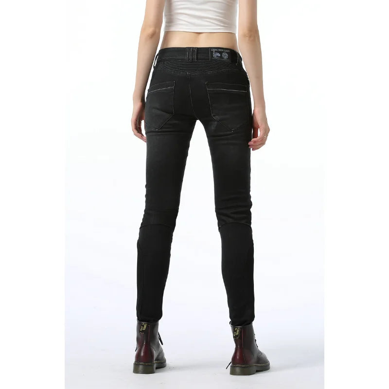 Wholesale Slim Fit Motorcycle Jeans for Women Summer — product photo 3 of 5