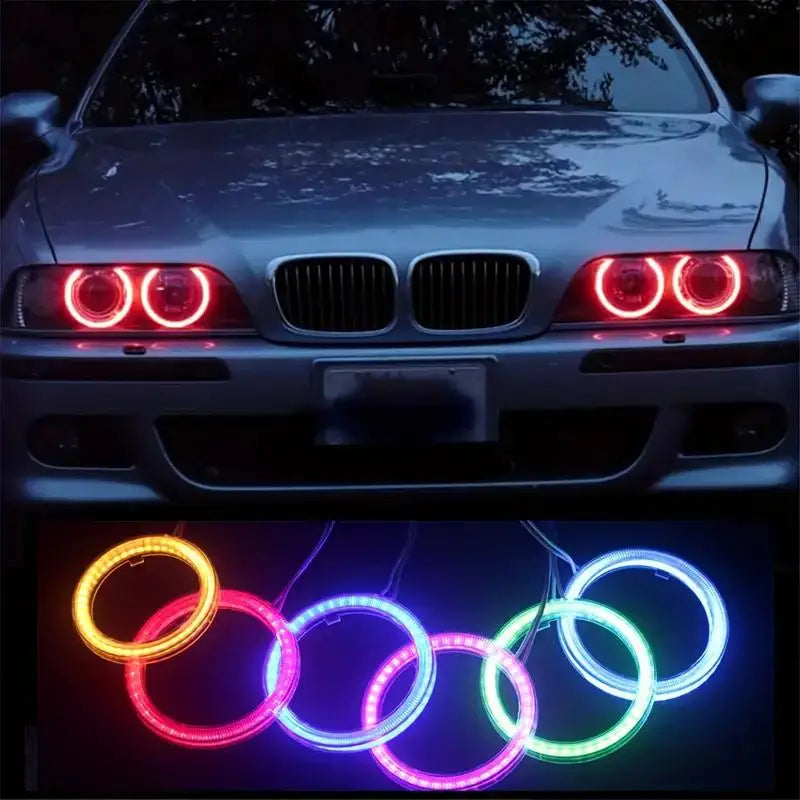2pcs 70mm/2.76inch Car Decorative Lights COB Angel Eyes — product photo 2 of 6