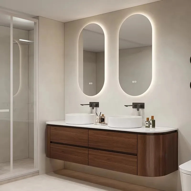Modern Double Sink Vanity Bathroom Cabinets Solid Wood — product photo 2 of 6