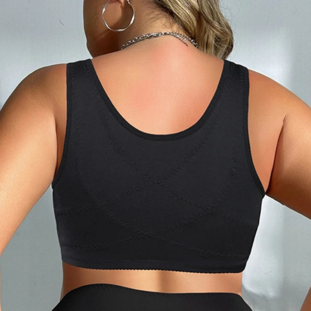 Front Closure Plus Size Bra Lace Wire-free Full — product photo 2 of 6