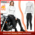 WOSAWE Women Motorcycle Jacket Pants Set Autumn Winter — main product photo