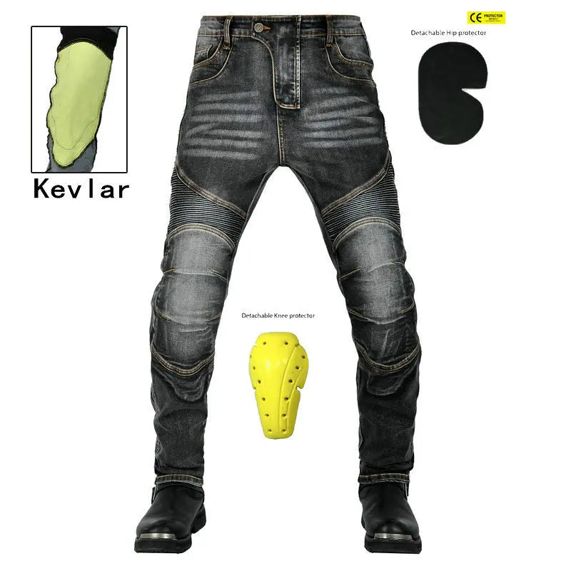 Men Motorcycle Pants Larger Area Aramid Motorcycle Jeans — main product photo