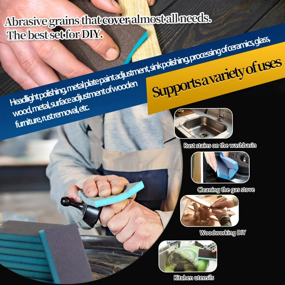8Pcs Double-Sided Sponge Sanding Pads — product photo 4 of 6