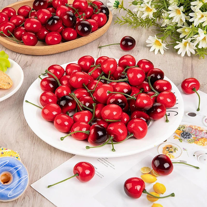 10/20Pcs Fake Cherry Artificial Fruit Model Simulation Cherry — product photo 2 of 6