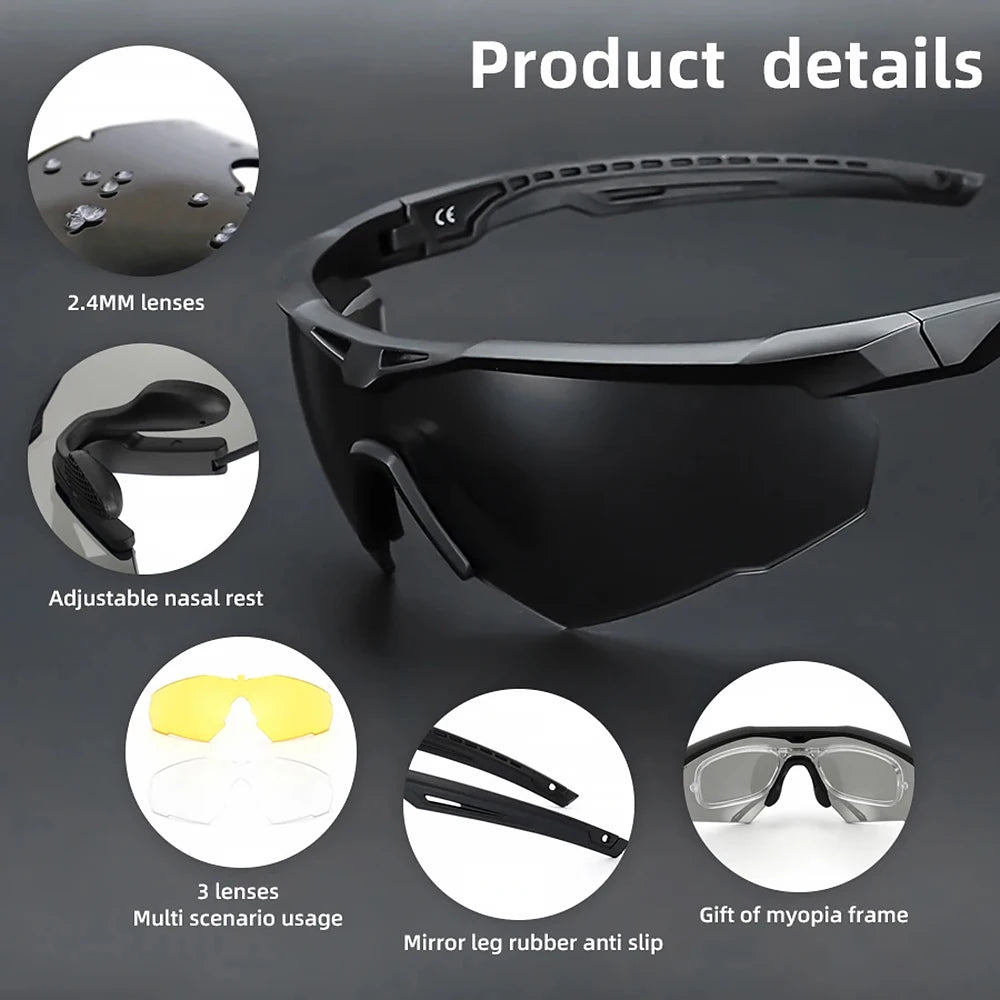 Outdoor Military Tactical Glasses UV400 Protective Glasses Air — product photo 5 of 6