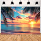 Summer Hawaii Beach Theme Backdrop Vibrant Waves and — product photo 6 of 6