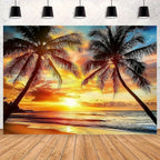 Summer Hawaii Beach Theme Backdrop Vibrant Waves and — product photo 5 of 6
