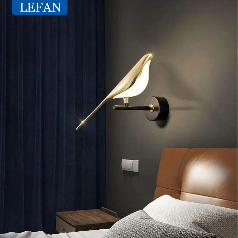 Modern Luxury Magpie Led Ceiling Chandelier Creative Bird — product photo 3 of 6