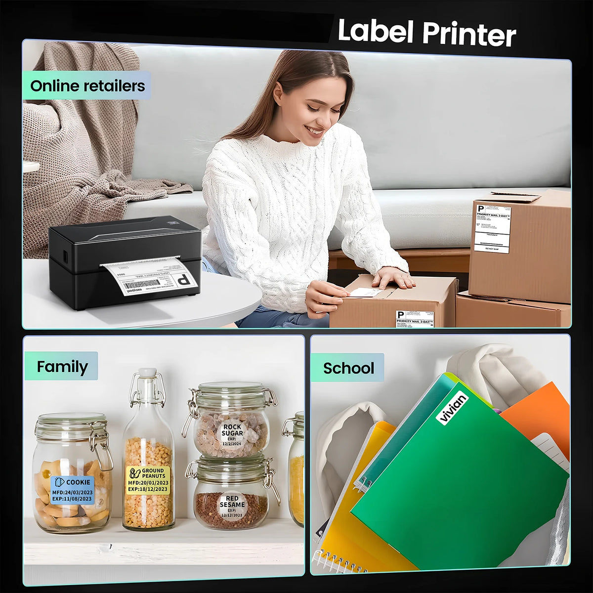 Marklife Thermal Printer Black Bluetooth Inkless HD Printer — product photo 4 of 6
